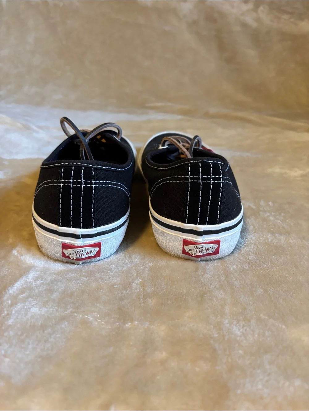 Vans Black Canvas Low-Top Sneakers with White Sole